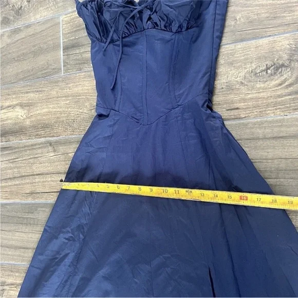 CARMEN defected (see photos) French Navy Bustier Sundress XS. - Picture 10 of 13